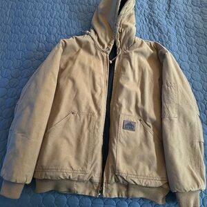 Men's Tan Hooded Performance Jacket